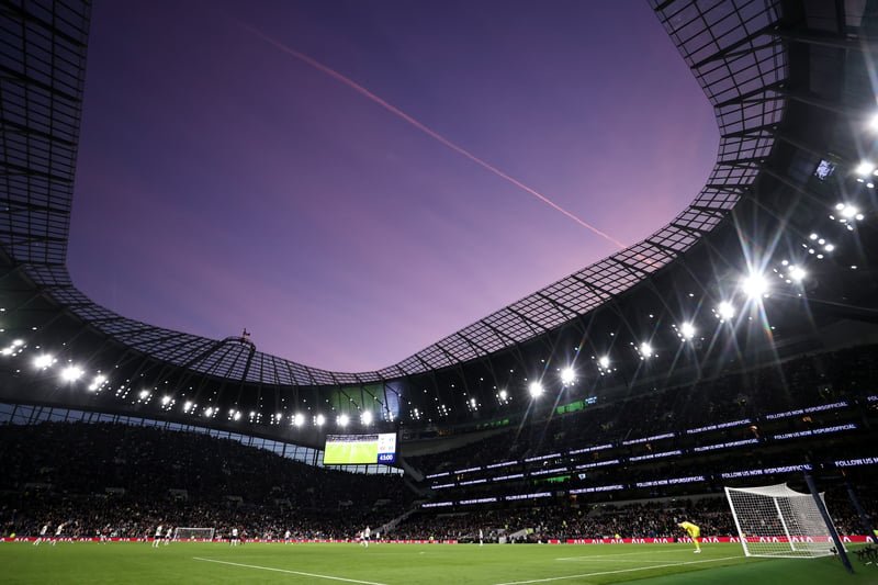 The 17,500 capacity South Stand and the 3,000 capacity away stand at the Tottenham Hotspur Stadium are fitted with rails to allow safe standing.