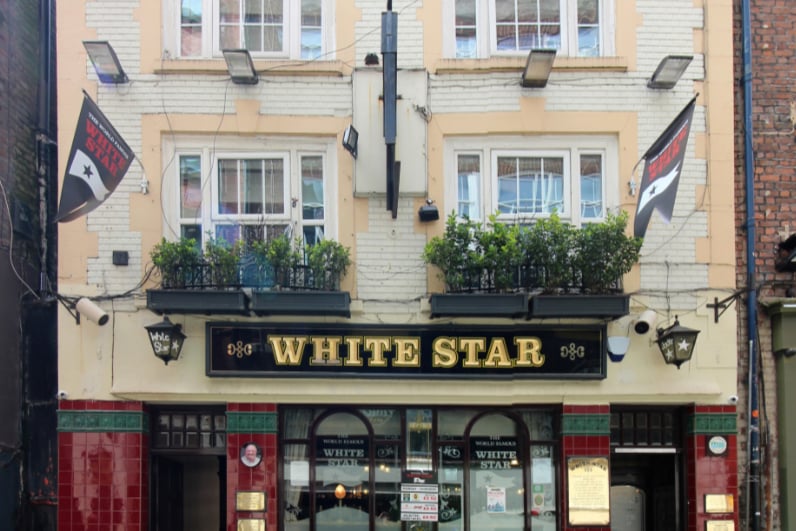 White Star was built in the 1880s and named after the famous shipping line. Located in the Cavern Quarter, the quaint pub is always busy on match days and a popular spot for a pint. 