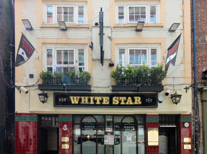White Star was built in the 1880s and named after the famous shipping line. Located in the Cavern Quarter, the quaint pub is always busy on match days and a popular spot for a pint. 