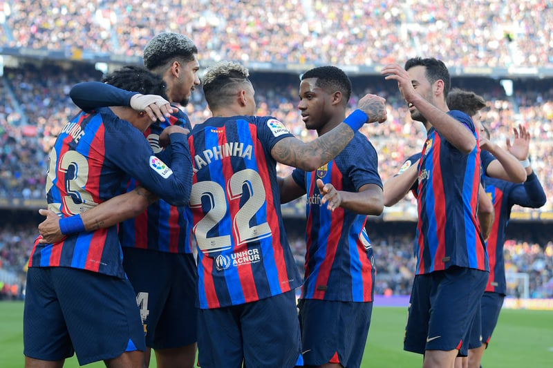 Barca’s revenue was £540.5m with 73 per cent spent on wages.