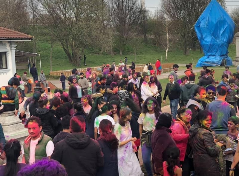 The local Indian community gathered to celebrate Holi in Selly Oak recently (Photo - Avinash Agarwal)