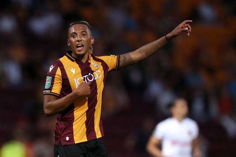 He is currently on loan at Bradford City in League Two. 