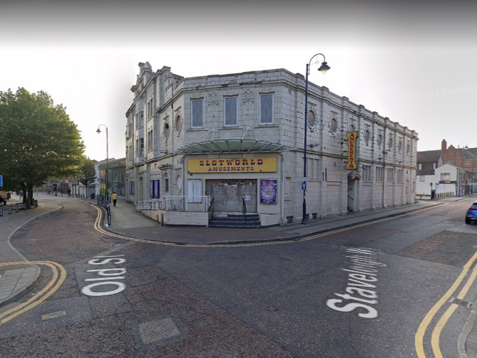 This Art Deco building in Ashton under Lyne was used for the cinema scene in East is East, which also filmed at a now-demolished housing estate in Openshaw. Photo: Google Maps