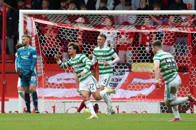 The Hoops had lost their first three away league games and arrived at Pittodrie desperate to end their winless run on the road stretching back to February. Kyogo Furuhashi’s sublime finish with his chest gave them a first-half lead before the Dons equalised but Jota popped up at the back post with six minutes remaining to seal a crucial victory.