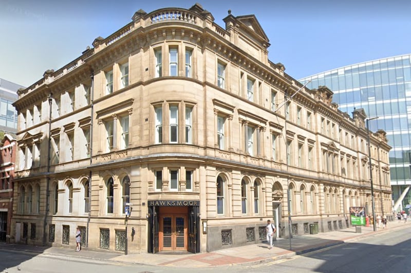 Steakhouse Hawksmoor, located in the city centre, came in second on the OpenTable top ten most booked restaurants in Manchester. Credit: Google Maps