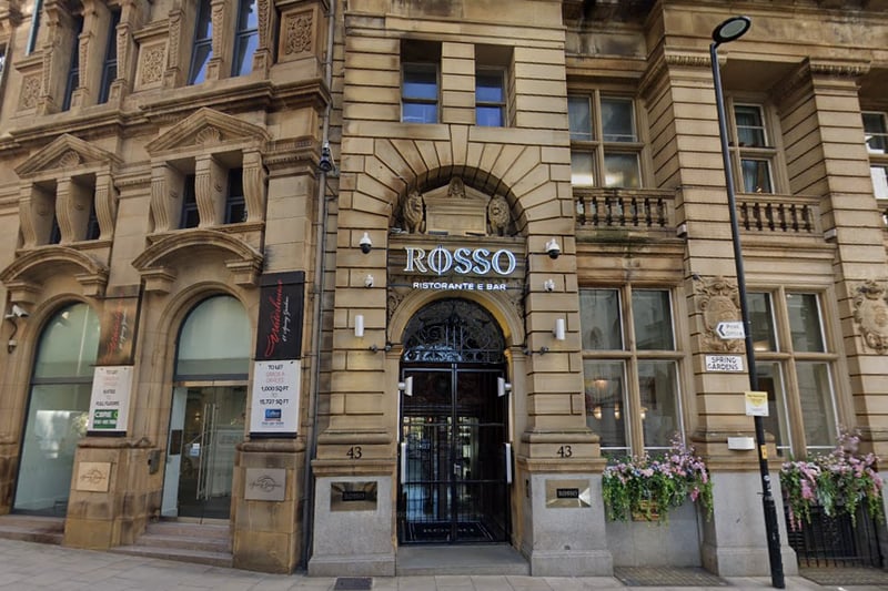 Rosso is located in a Grade II-listed building in the city centre. It ranked sixth in the OpenTable top ten most booked restaurants in Manchester. It serves both traditional and contemporary Italian dishes. Credit: Google Maps