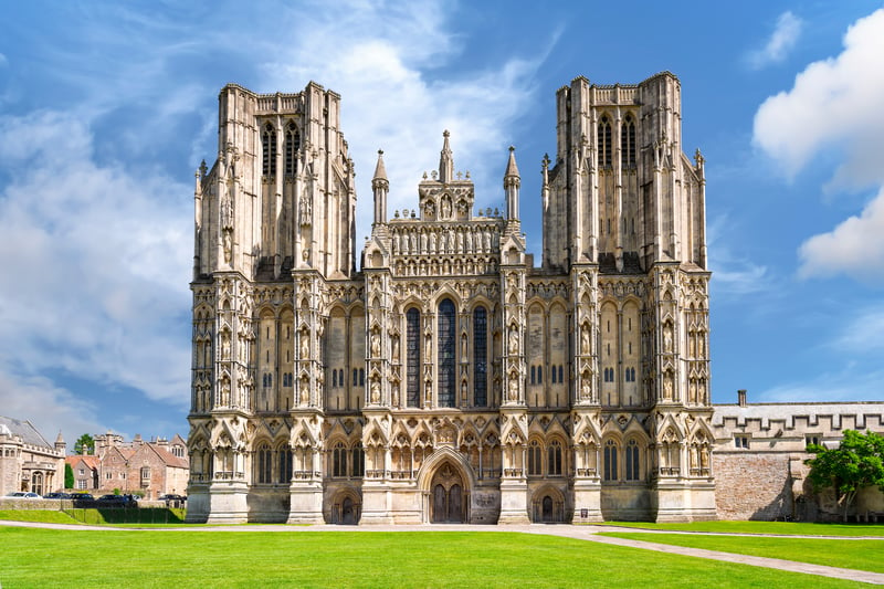 Wells was ranked second in the best places to live in Somerset. It is south of the Mendips and England’s smallest cathedral city, although movie buffs will know it as the setting for several films including Hot Fuzz.