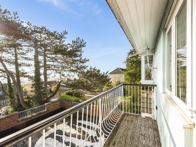 The master bedroom has its own balcony