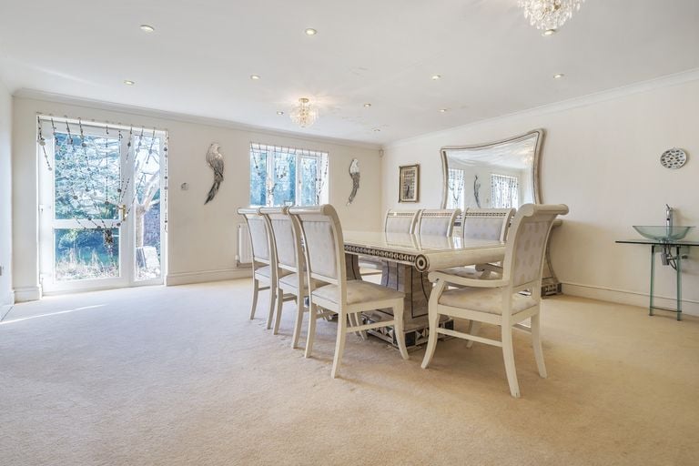 An open space dining area