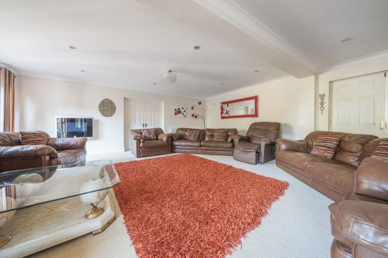 One of two large living rooms in the property