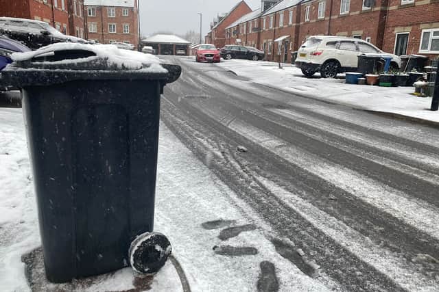 Veolia say they have been unable to collect some bins in Sheffield for the second day running due to the snow.