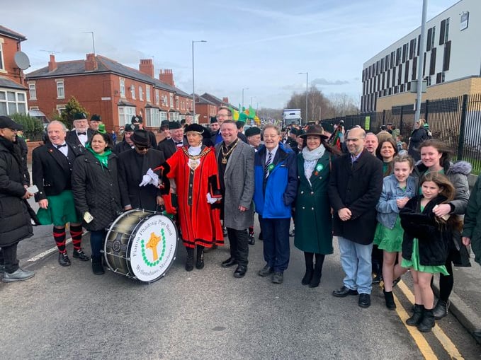 The Lord Mayor of Manchester Coun Donna Ludford was among those who attended the parade in Cheetham Hill. Photo: Coun Pat Karney