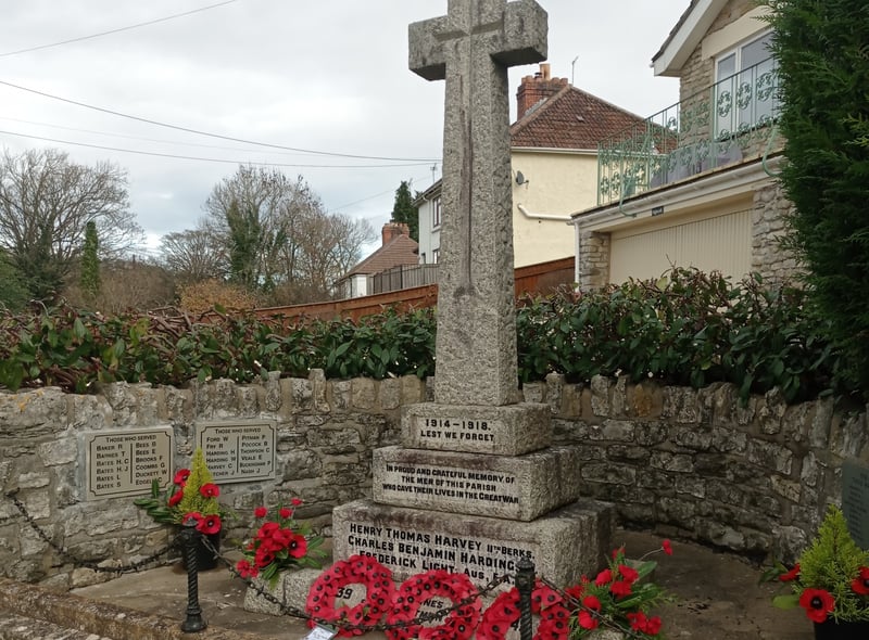 A war memorial at the village centre reminds us of the sacrifice local families made with some losing many young men.