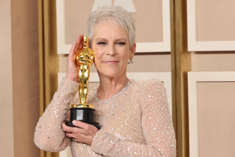 To end on a high, Jamie Lee Curtis finally won her first Oscar at the 2023 award ceremony. The actress who had never before been nominated picked up the award for Best Actress in a Supporting Role for her performance in Everything Everywhere All At Once. Curtis who is best known for her roles in A Fish Called Wanda, Blue Steel, Trading Places and True Lies had never been nominated prior, despite having two Golden Globes under belt. (Photo: Getty Images)