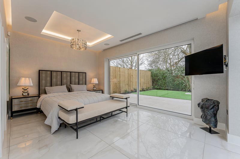 There’s a total of four bedrooms in the swanky Formby home.