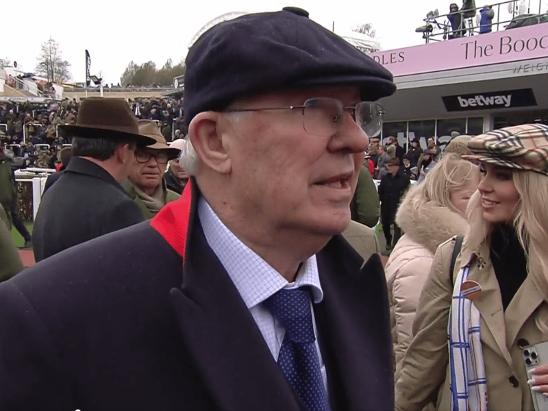 Sir Alex Ferguson was cornered by cameras at Cheltenham Festival and asked about the Premier League title rice. With a wry smile, he said: “I’m not interested.”