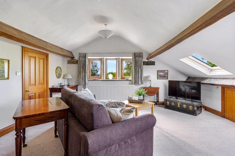The vaulted ceilings gives the property its character.