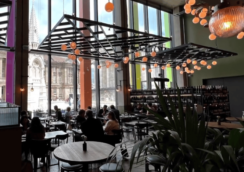 Nestled right in the heart of the city centre, this bar and restaurant offers a more fancy approach to family dining. There’s a dedicated children’s menu and you’ll get a kids activity pack to keep the little ones entertained while you dine. The views over Chamberlain Square are beautiful and when the weather gets a bit warmer you’ll be able to enjoy the large terrace together too. Check out the Instagram page for more details.