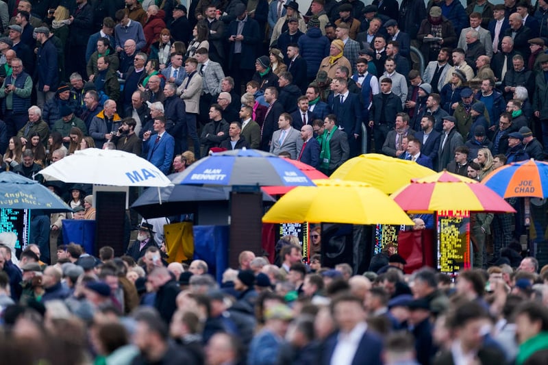 Racegoers during day three of the Cheltenham Festival 2023 at Cheltenham Racecourse on March 16, 2023 in Cheltenham, England. (Photo by Alan Crowhurst/Getty Images)