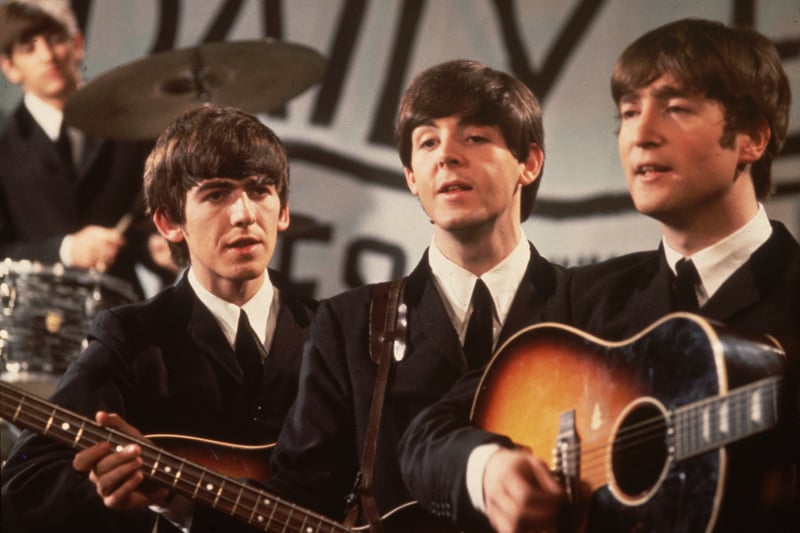 The Beatles pictured during a performance on Granada TV’s Late Scene Extra television show filmed in Manchester. Credit: Getty