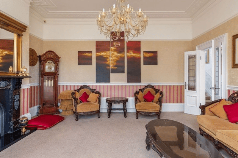 Another look at one of the main sitting rooms, with a modern carpet