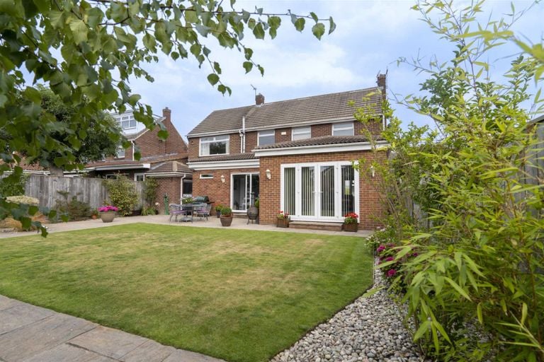 The garden offers plenty of space