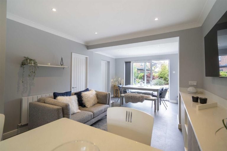 An open plan area in the property