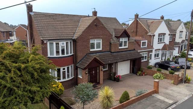 The property is on Woodlands View, Cleadon