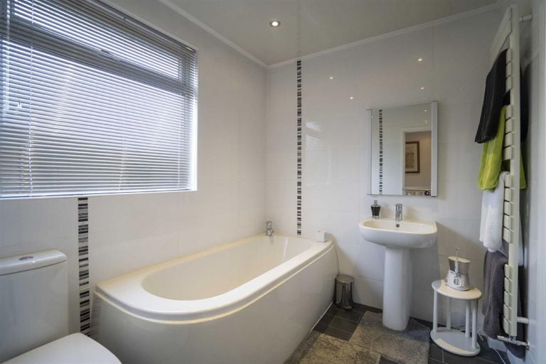 The upstairs bathroom