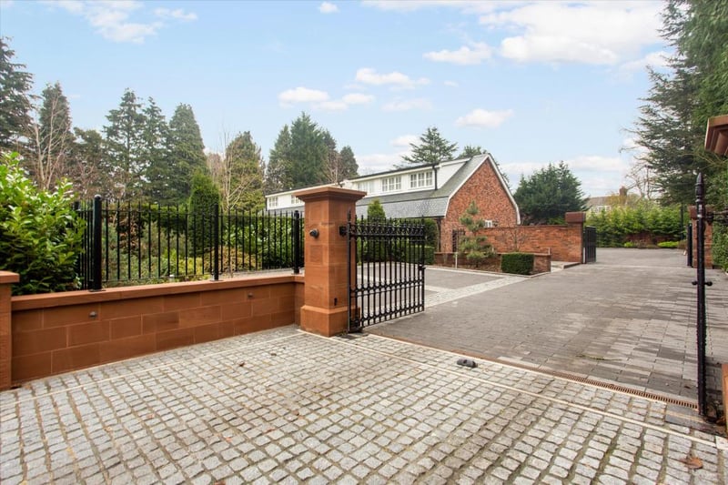The luxurious house is kept behind secure gating and has plenty of parking space.
