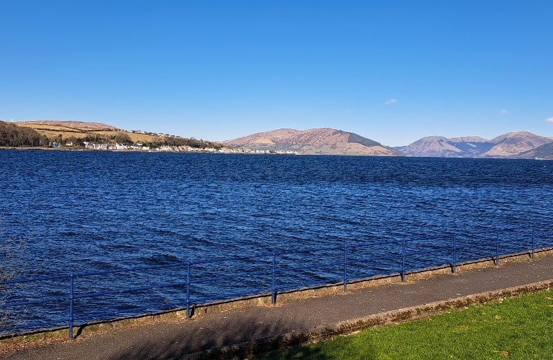 The property features views over Rothesay Bay