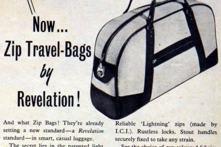 “Now...zip travel-bags by Revelation!”