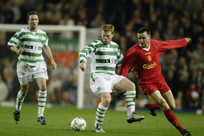Neil Lennon enjoyed an entertaining battle with Vladimir Smicer in midfield. The Czech Republic international posed a significant threat