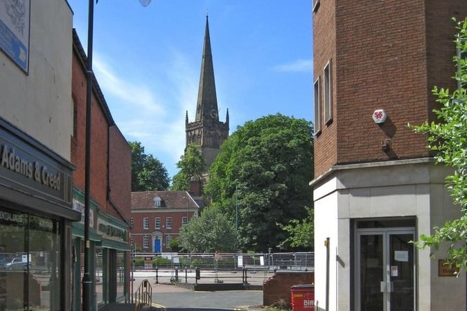 1,915 Birmingham residents moved to Bromsgrove in the year ending June 2020.(Photo  - George Street, Bromsgrove by P L Chadwick- Creative Commons Attribution-Share Alike 2.0 Generic)