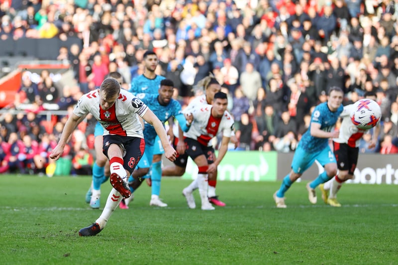 Kept his cool from the spot as his stoppage-time penalty completed Southampton’s comeback in their 3-3 draw with Spurs. 