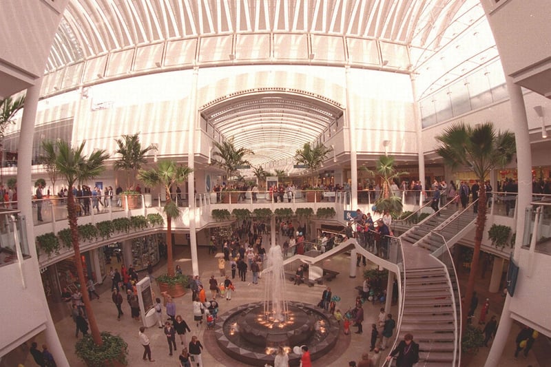 The popular fountain feature in the centre of The Mall where water shoots in bursts to the ceiling unexpectedly prompted a welcome response by visitors throwing in coins. The coins are collected and given to charity.