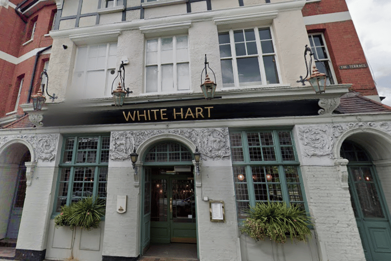 Just past Barnes Bridge is The White Hart which backs onto The Thames. Address: The Terrace, London SW13 0PX