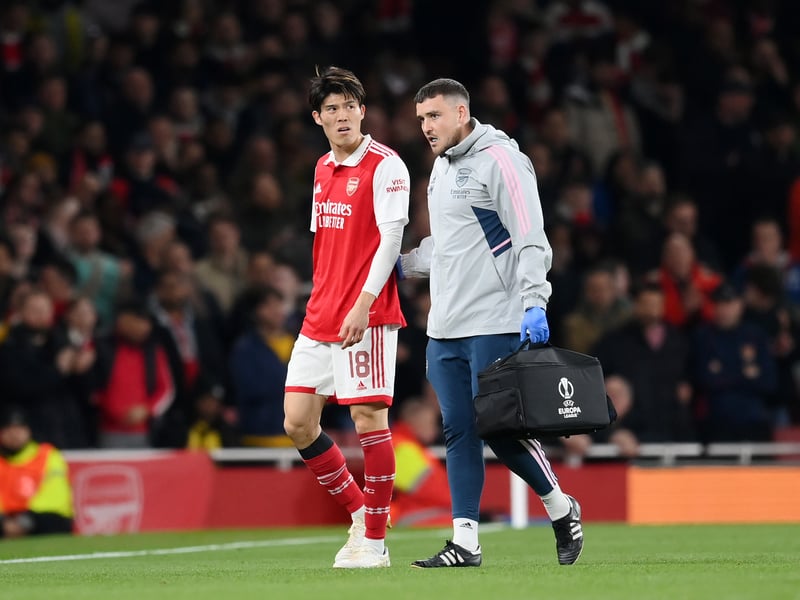 The Arsenal defender is out for the rest of the season with a knee injury. 