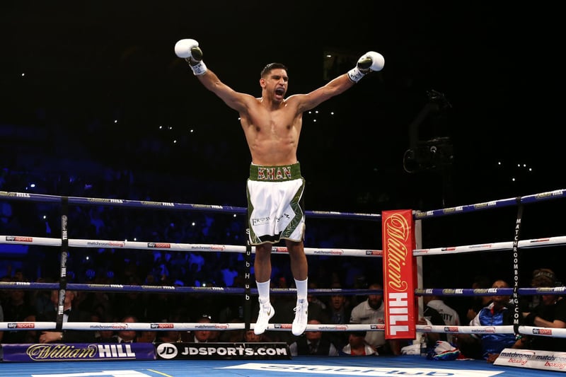 Boxer Amir Khan is from Bolton. He attended Smithills School in Bolton and Bolton Community College. He has a net worth of around £40million. (Photo by Jan Kruger/Getty Images)