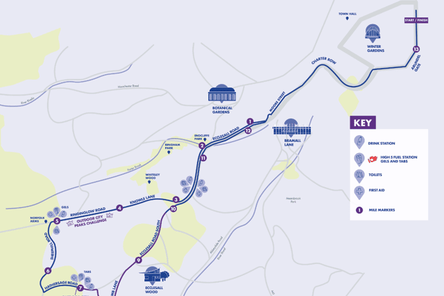 Sheffield Half Marathon 2023 route map