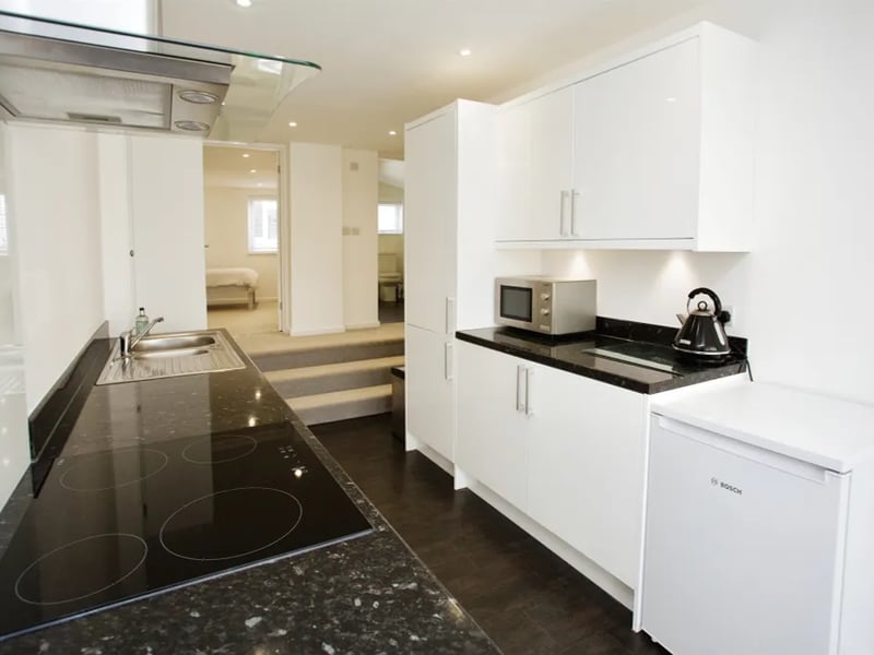 The kitchen which has been fitted to a high standard