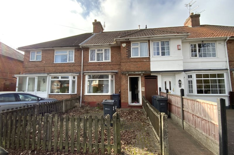 Nearby is another three-bedroomed, mid-terraced house with gardens at 38 Tinkers Farm Road, which also has a guide price of £20,000+.
This property has two reception rooms and a kitchen downstairs, with a landing, bedrooms and bathroom upstairs, plus gas central heating and double glazing.