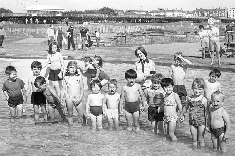 Making a splash in the sea at Southport were this group from Wigan