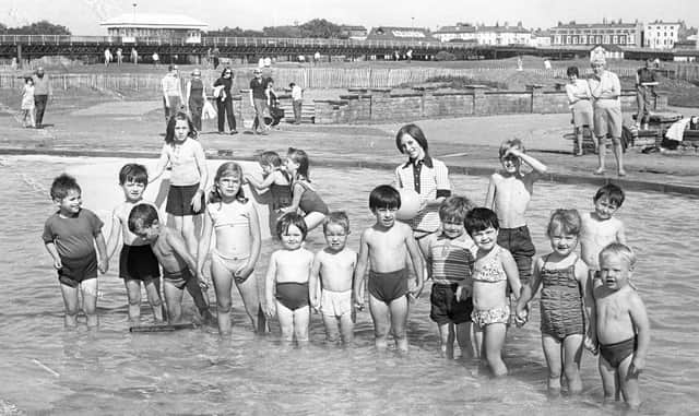 Making a splash in the sea at Southport were this group from Wigan