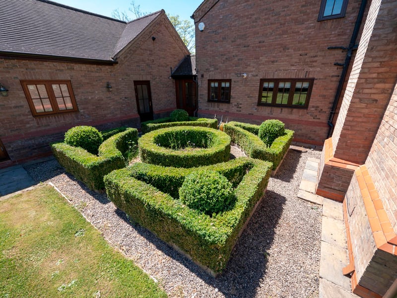 Well-maintained gardens.