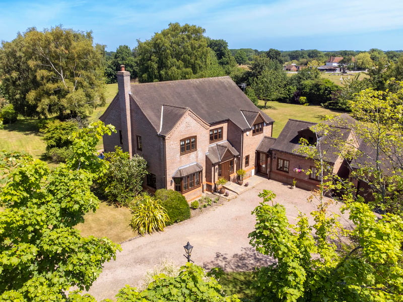 Aerial view of the front.