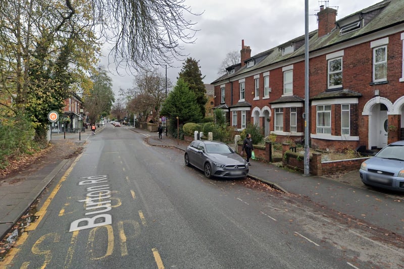 This street in Withington was not among the most complained about in 2021, but in 2022 there were 31 complaints, mostly about domestic noise and alarms going off.