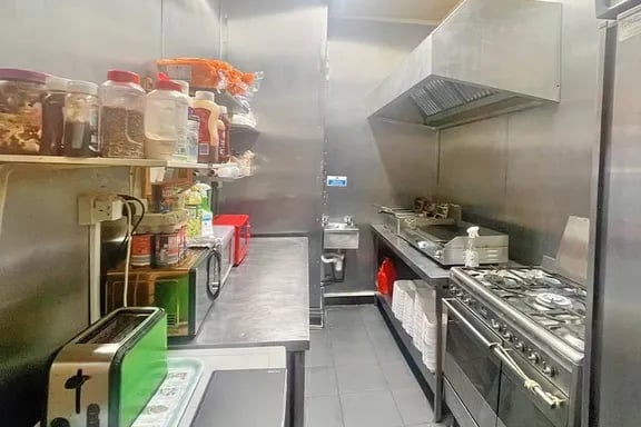 A look at one of the two kitchen’s in the cafe