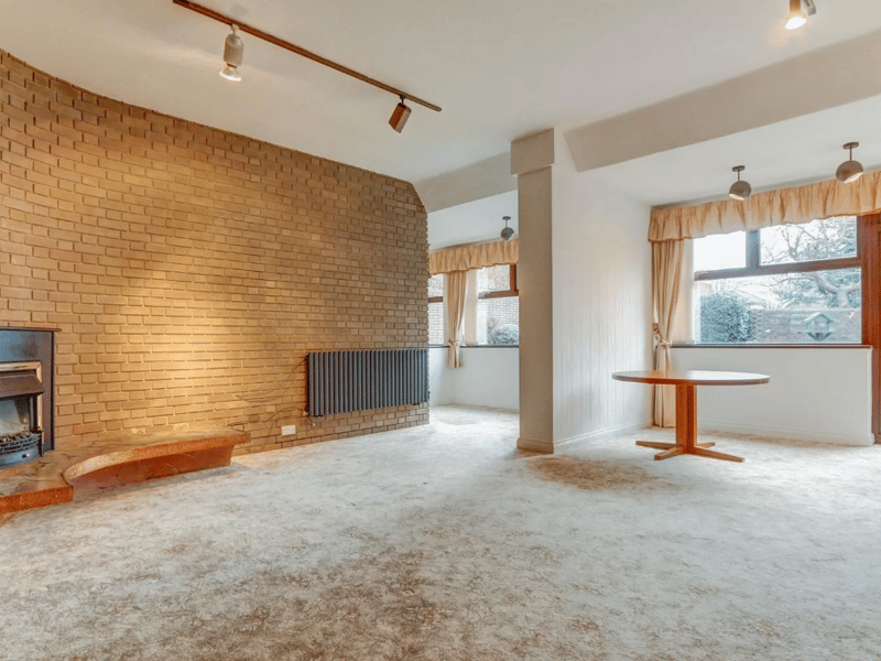 What appears to be the main sitting room is pictured here