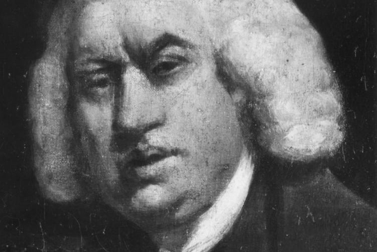 Circa 1756:  English poet, critic, essayist, and lexicographer, Samuel Johnson (1709-1784) was born in Lichfield and attended Lichfield Grammar School where he excelled in Latin. He wrote A Dictionary of the English language in 1755.